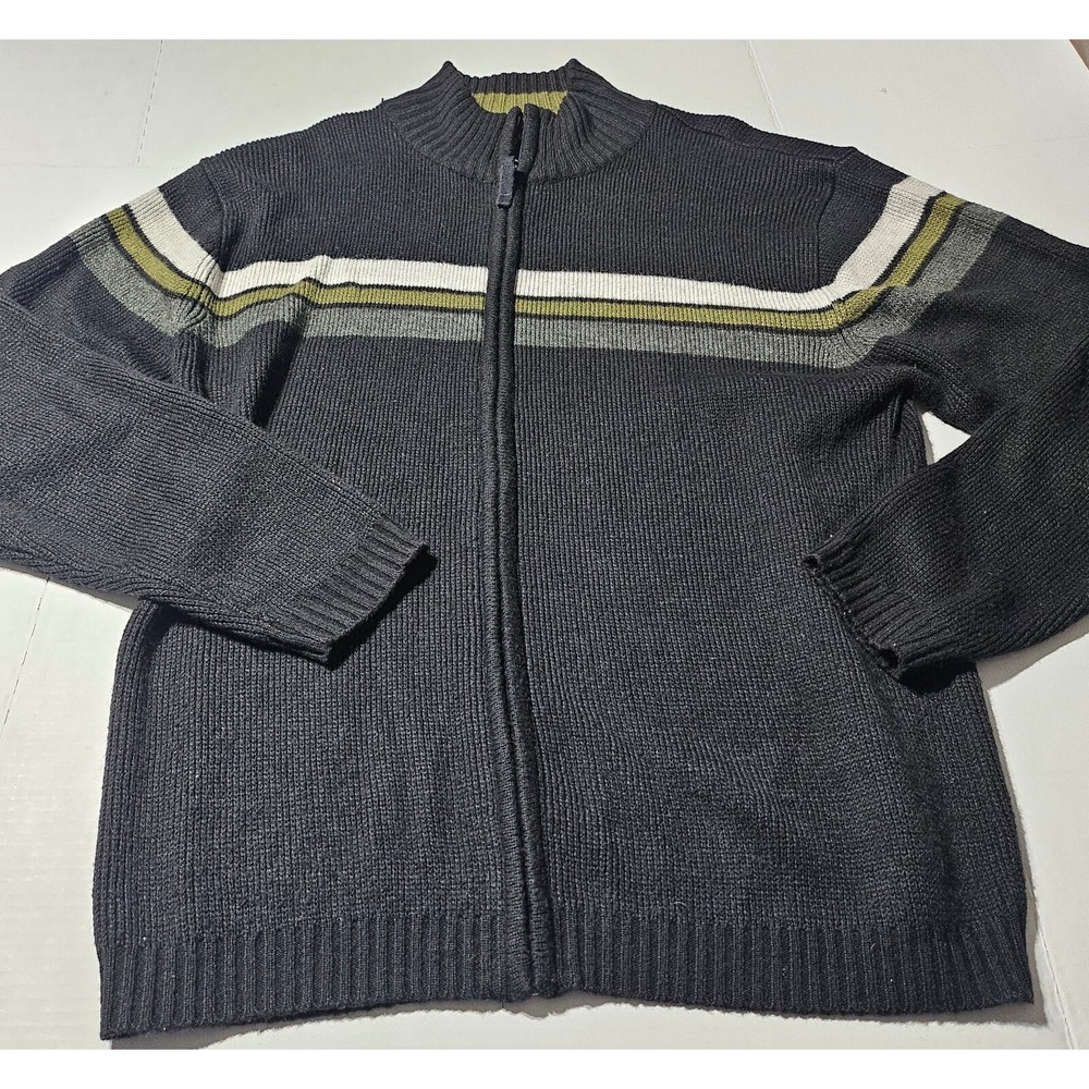 Modern Culture Full Zip‎ Cardigan Sweater Long Sleeve Mock Neck Mens Size XL